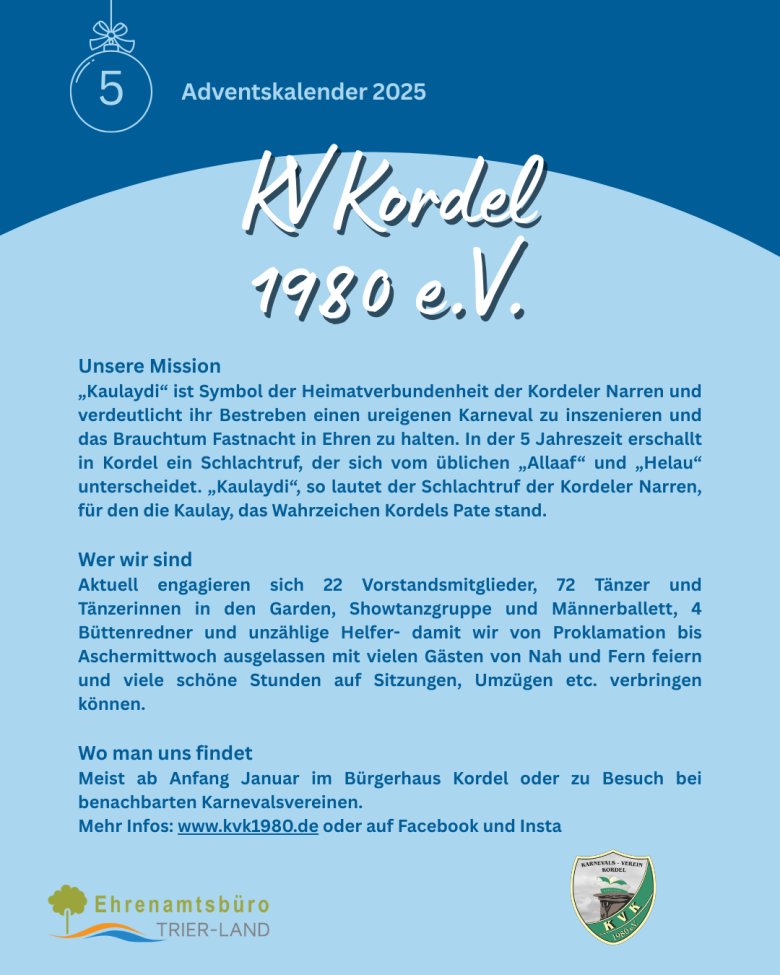 Insta_Ehrenamt_Advent - 1. Türchen Dorfgemeinschaft Sizenich