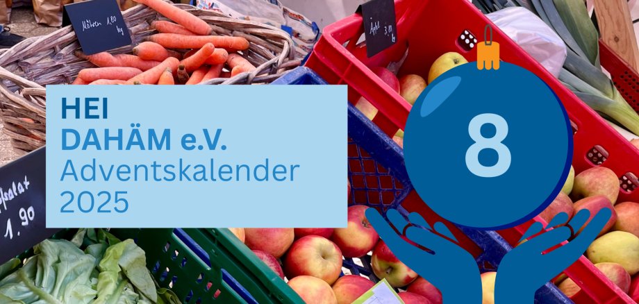 Titelbild zurm achten Türchen des Adventskalenders 2025. Mit dem Text "HEI DAHÄM e.V. - Adventskalender 2025"