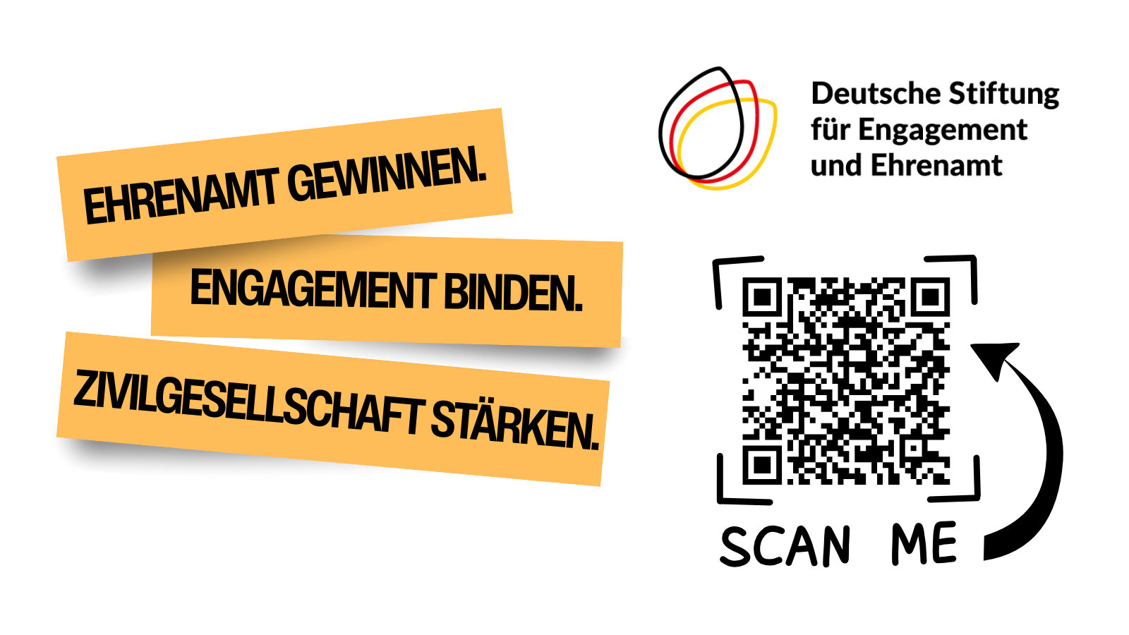 Vielfalt im Ehrenamt - 2 QR Code, Und Text